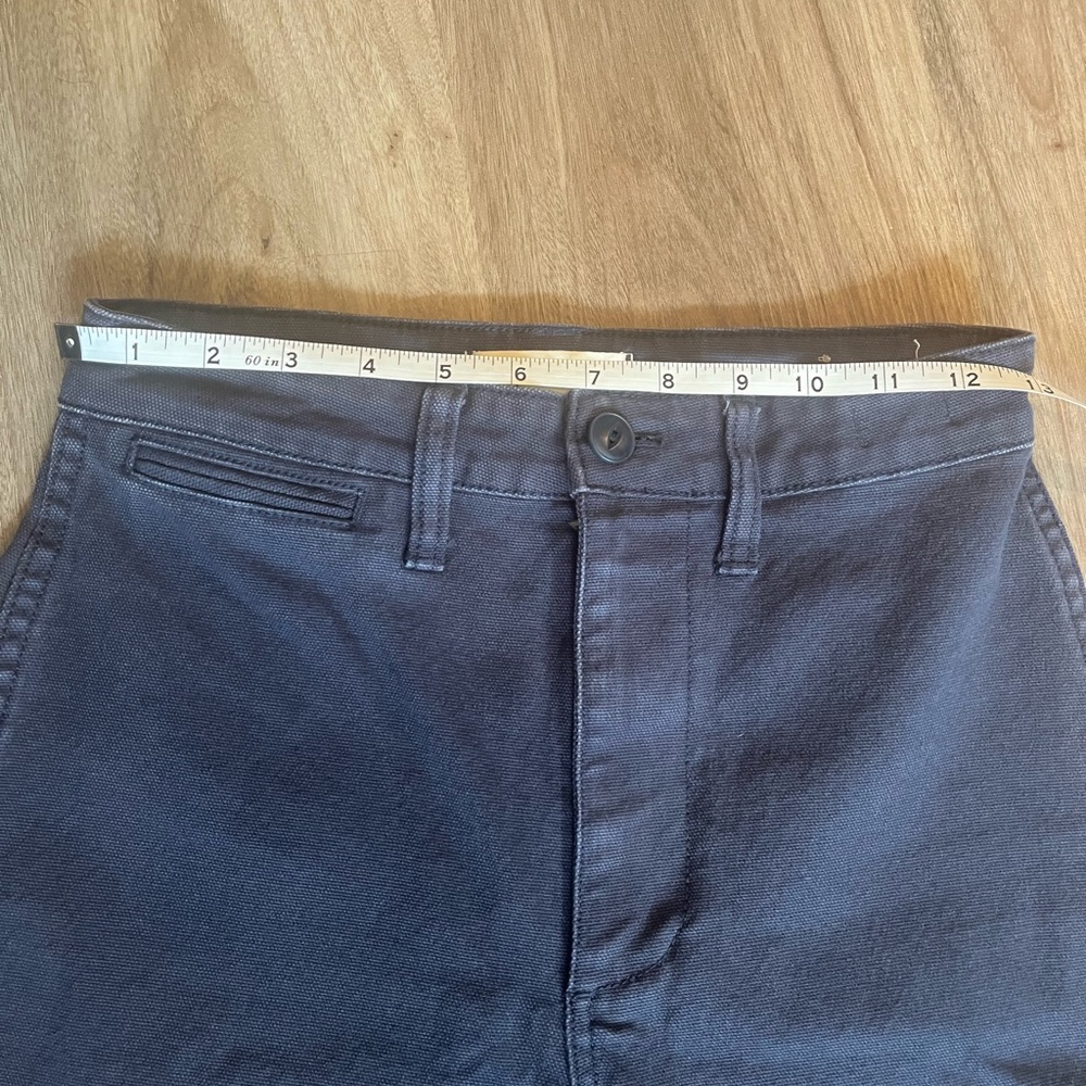 NWT Madewell Emmett Wide-Leg Crop Pants High Rise Navy Blue Size 24
